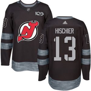 Kinder New Jersey Devils Eishockey Trikot Nico Hischier #13 Authentic Schwarz 1917-2017 100th Anniversary